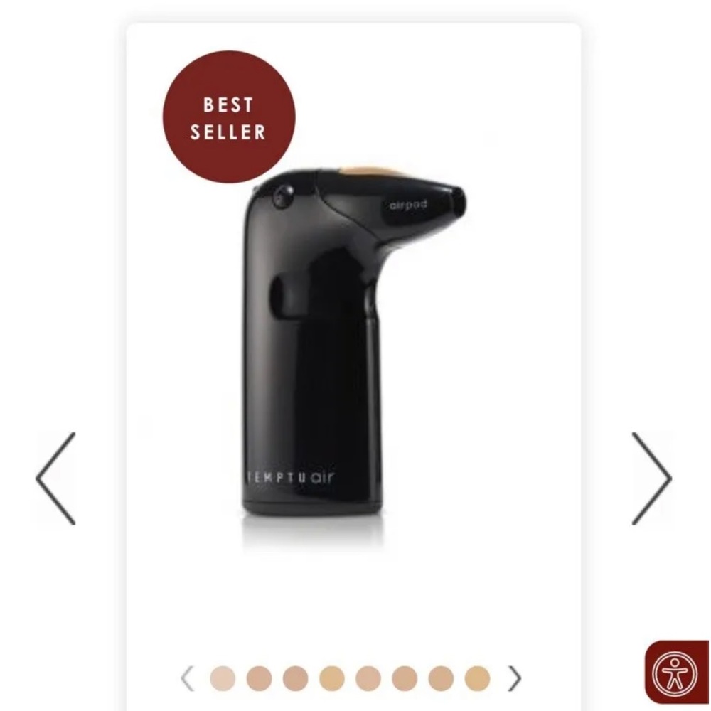 Temptu Air Black Handheld Cordless Professional Airbrush Makeup Starter Set